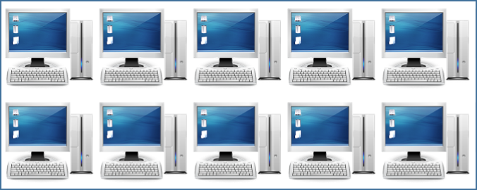 The power of ten computers!