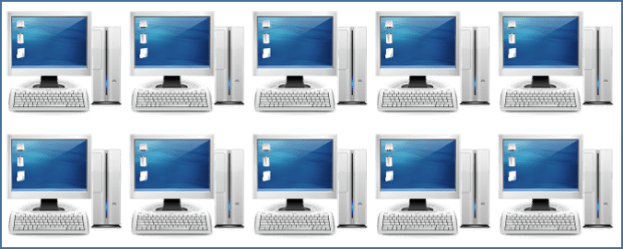 The power of ten computers!