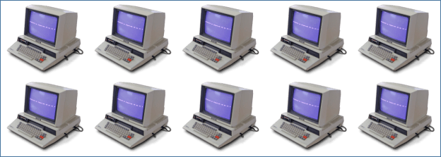 The power of ten old computers!